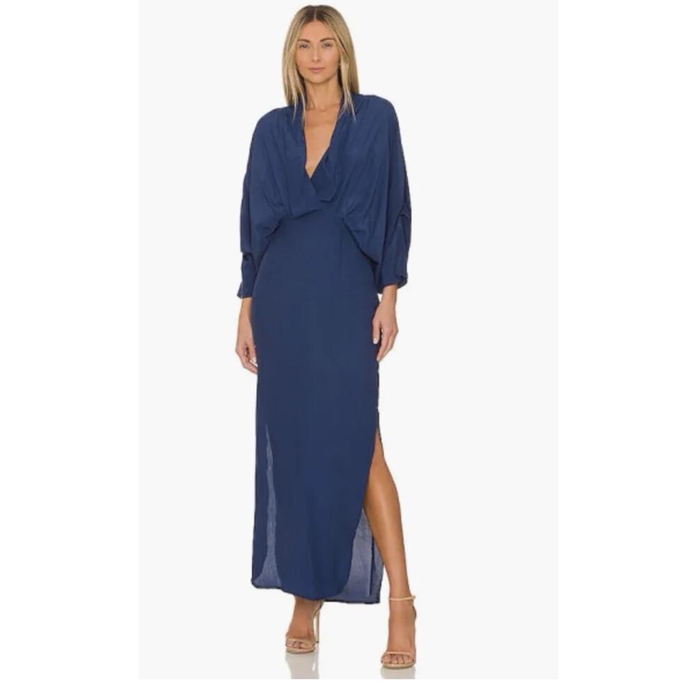 SWF Blue plunge Dress